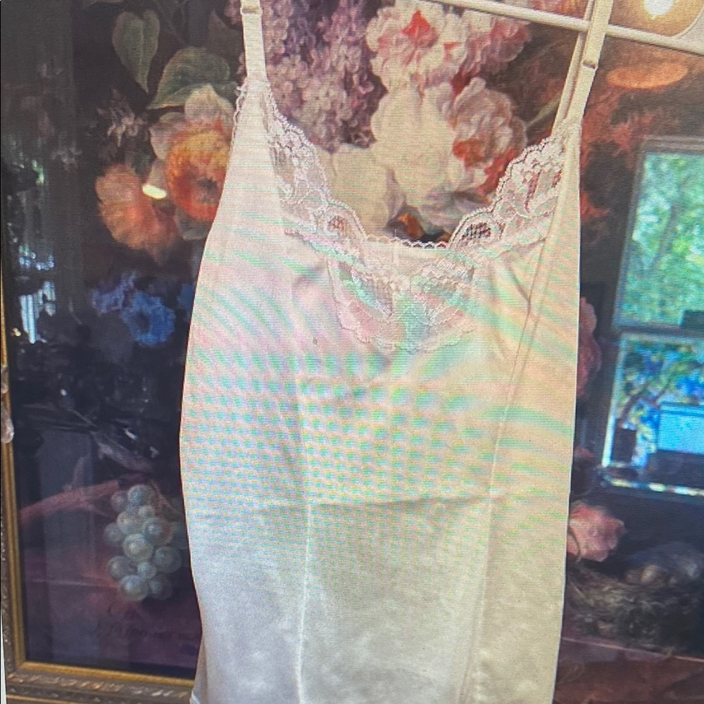 Lace Trim Ivory Chemise